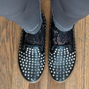 Rebecca Minkoff spiked leather flats size 5